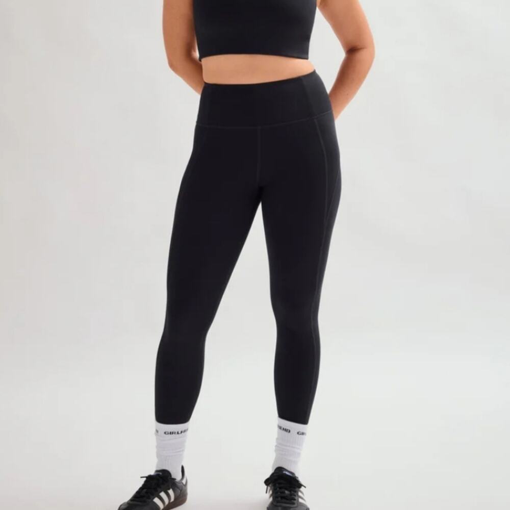 Girlfriend Collective Black Compressive High Rise 7/8 Leggings Squat Proof NWT S